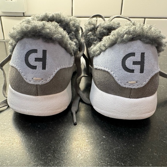 Cole Haan GrandPro Tennis Sneaker Shoe Charcoal Grey Sz 6B Med fleece lined New - Picture 3 of 10